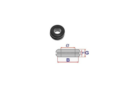 Przelotka gumowa otwarta 8/10 mm - C60487