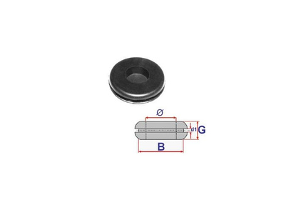 Przelotka gumowa zamknięta 12/20 mm - C60498